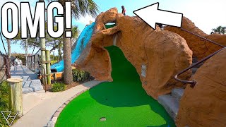 Epic Mini Golf Hole In One And Crazy Bounces [upl. by Marrissa]