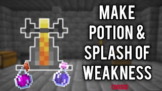 How to Make Splash Potion of Weakness in Minecraft All Editions [upl. by Dedie]