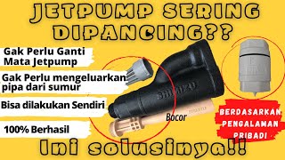 CARA JITU Pakai TUSEN KLEP mengatasi pompa jetpump Sering dipancing karena Kebocoran [upl. by Roxie]