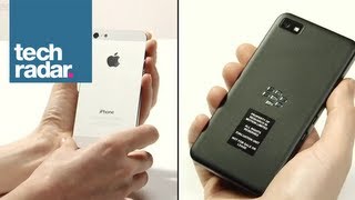 BlackBerry Z10 vs iPhone 5 Comparison Review of Price Specs amp Features [upl. by Attalie]