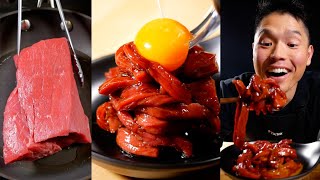 ASMR  Rare Beef Steak  MUKBANG  COOKING [upl. by Heydon646]