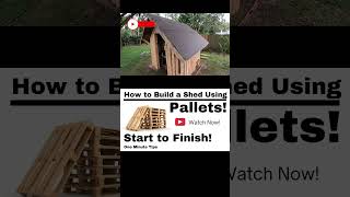 HOW TO BUILD A SHED USING PALLETSFROM START TO FINISH One Minute Tips  Home Repairs [upl. by Aicilav]