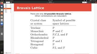 Red cristalina lattice redes de Bravais notación de en simetría [upl. by January493]