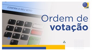 Qual a ordem de votação na urna eletrônica [upl. by Flip]