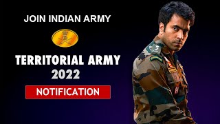 Territorial Army Notification 2022  TA PIB Officers Entry  Apply Now [upl. by Cutlerr]