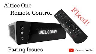 Altice One Remote Control Pairing Issues [upl. by Auqenahs]