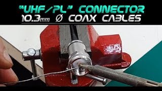 How to Install a UHF PL259 Solder Male Connector  Coaxial Cables 10mm400quot [upl. by Naeloj]