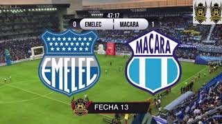 En Vivo EMELEC VS MACARÁ LIGAPRO FECHA 13 FORMATO RADIO [upl. by Aynodal]