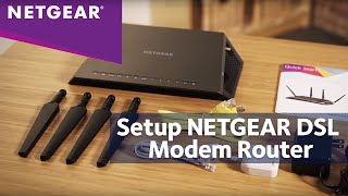 How To Install a NETGEAR DSL Modem Router [upl. by Yattirb333]