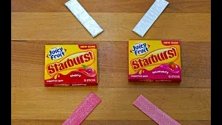 Starburst Juicy Fruit gum review [upl. by Zacarias]