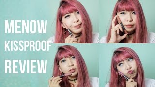 MENOW KISS PROOF LIPSTICK REVIEW  Bahasa [upl. by Animsaj320]