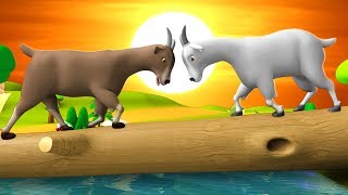 The Two Wise Goats 3D Animated Hindi Moral Stories for Kids  दो समझदार बकरी हिन्दी कहानी Tales [upl. by Efal]