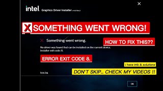 SOMETHING WENT WRONG NO DRIVER WAS FOUND THAT CAN BE INSTALLED ON THE CURRENT DEVICE ERROR CODE 8 [upl. by Grimonia416]