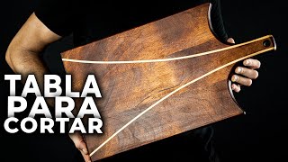 CÓMO Hacer Una TABLA Para PICAR De MADERA De CAOBA [upl. by Auqenat]