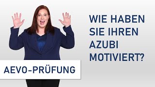 Welche Fragen zur Motivation stellen AEVO Prüfer [upl. by Oidale]