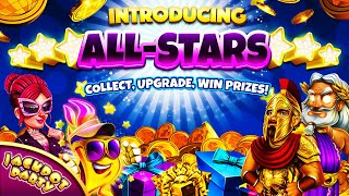 Collect Upgrade WIN  Introducing AllStars  Jackpot Party Casino Slots [upl. by Aryad]