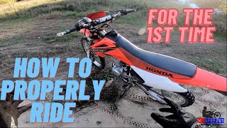 How To Properly Ride A Dirt Bike With Clutch For The First Time [upl. by Noam]