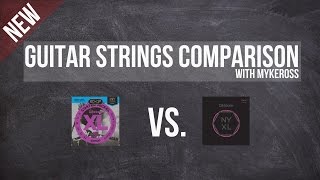 Guitar Strings Comparison 2 NYXL vs Daddario XL [upl. by Colbye]