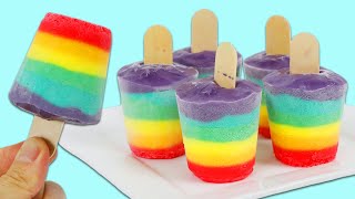 How to Make Delicious Rainbow Pudding Pops [upl. by Dabney516]