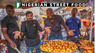 Nigerian Street Food Tour With Joe Hattab  Crazy Street Life in Lagos [upl. by Maleen27]