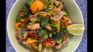 Chef Kevin Beltons Citrus Chicken Power Bowl [upl. by Doomham]