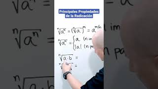 Principales Propiedades de la Radicación  shorts [upl. by Anthiathia474]