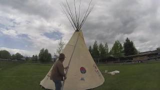 How to set up a canvas tipi and liner [upl. by Lauzon414]