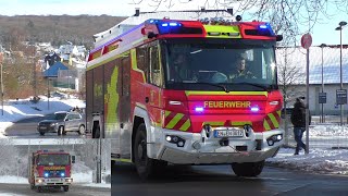 SCHNEECHAOS  Neues ElektroHLF  Einsatzfahrten der Hauptamt amp Freiwilligen Feuerwehr Ennepetal [upl. by Hephzipah]