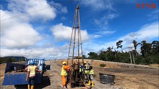 A Soil Investigation Work Borehole Drilling SPT amp Rock Coring [upl. by Eivad]