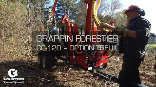 Chargeuse forestière Grappin CG120 et Remorque Forestière  Industries Renaud Gravel inc [upl. by Nolur743]