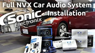 Car Audio Installation  2008 Nissan Altima Full NVX System  Speakers Subs  more [upl. by Garson]