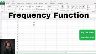 How to use the frequency function in Excel [upl. by Ahterod673]