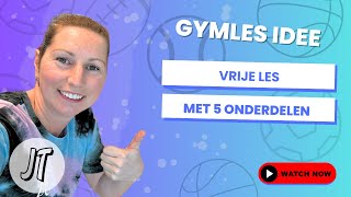 43 GYMLES IDEE  vrije les met 5 verschillende onderdelen megatafeltennis zwaaien pingpong [upl. by Kulda]