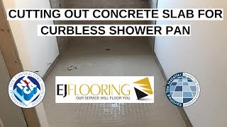 Easily Install Curbless Shower In Existing Concrete Slab [upl. by Katie98]