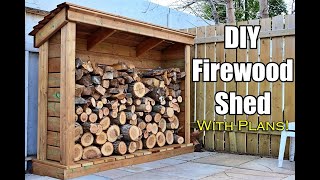 How to build a Firewood Shed simple and solid  Plans available [upl. by Heathcote]