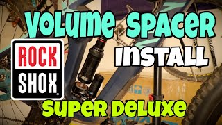 Volume spacer Installation RockShox Super deluxe [upl. by Aierbma]