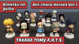 Anichara Heroes Vol1 Kimetsu no Yaiba TAKARA TOMY ARTS Box x12 figuras [upl. by Enneira925]