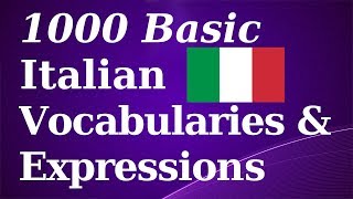 1000 Basic Italian Vocab amp Expressions [upl. by Eedak]