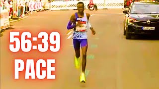 Half Marathon WR Attempt Berlin Half Marathon 2024 Race Highlights [upl. by Nileak]