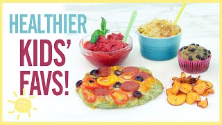 5 HEALTHIER VERSIONS OF KIDS FAVORITES with hidden veggies [upl. by Phenice632]