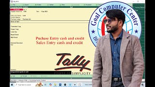 purchase and sales entry cash and credit in Tally ERP [upl. by Inek326]