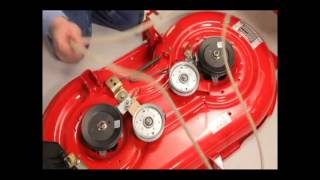 How to change your Riding Mowers Deck Belt on your MTD  Troy Bilt [upl. by Annadiana]