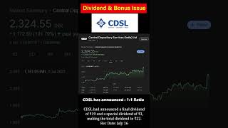 CDSL Dividend amp Bonus shares [upl. by Santa865]