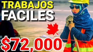 10 TRABAJOS más FÁCILES de CONSEGUIR EN CANADA 2021 🇨🇦 [upl. by Celene775]