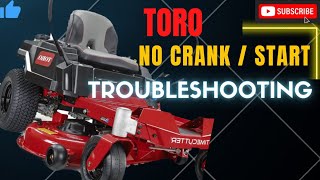 Toro Timecutter Zero Turn No Crank No Start Troubleshooting [upl. by Robinson]