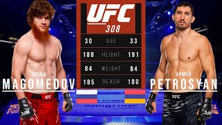 SHARA MAGOMEDOV vs ARMEN PETROSYAN FULL FIGHT UFC 308 [upl. by Christiansen]