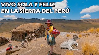 MUJER VIVE SOLA Y FELIZ en un Rincón de los Andes Peruanos [upl. by Skier526]