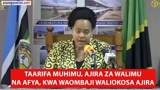 TAMISEMI TAARIFA MUHIMU AJIRA ZA WALIMU NA AFYA 20232024 WALIOKOSA AJIRA TAREHE YA KURIPOTI KAZINI [upl. by Emyaj759]