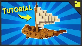 Minecraft  How to Build a Medieval Ship  Build Tutorial [upl. by Alyek882]