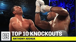 The Top 10 KOs of Anthony Joshuas Career [upl. by Chemar]